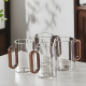 Glass Mug With Wooden Handle